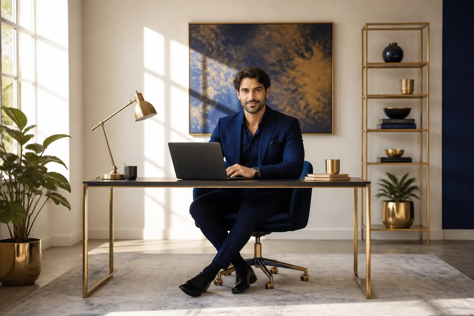 Entrepreneur running an AI service business with Aexvora